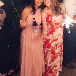 Worn once!!! Beautiful dress with slit!